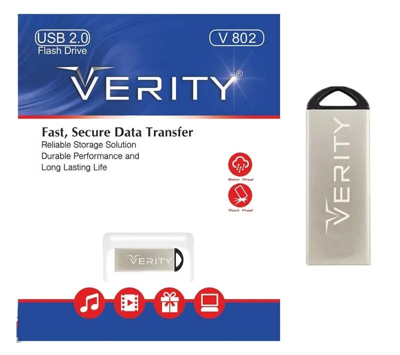 فلش مموری وریتی مدل V802 USB2.0 ظرفیت 32 گیگابایت
