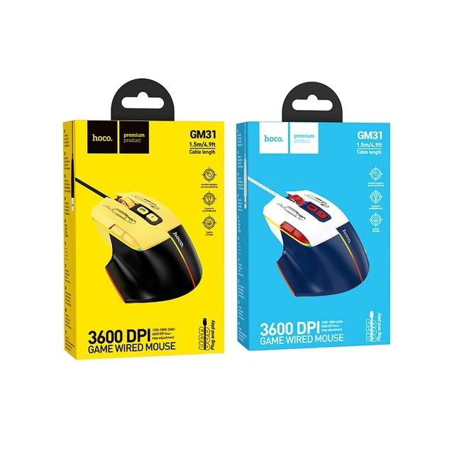 ماوس سیمی گیمینگ هوکو مدل GM31 - 3312