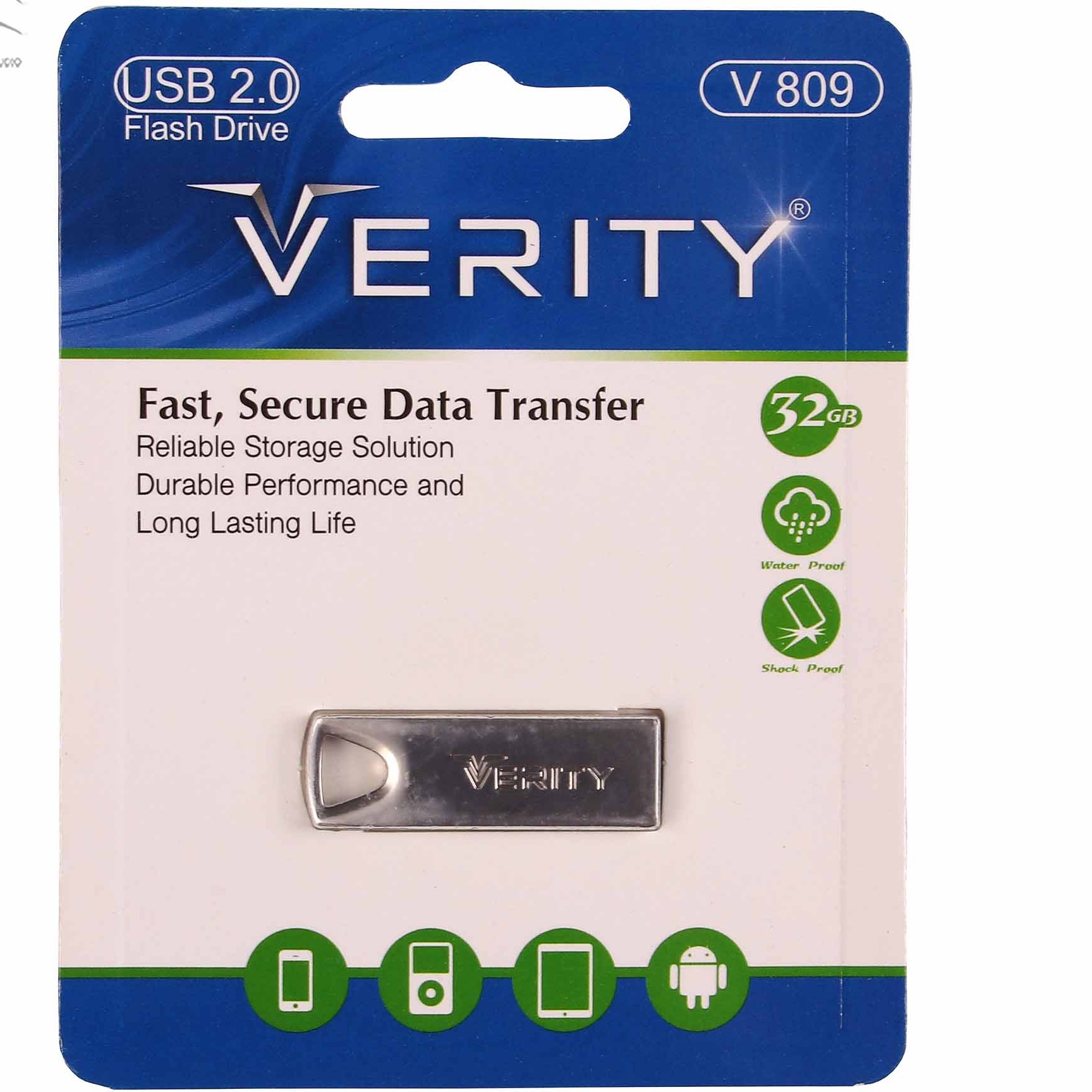 فلش مموری وریتی مدل V809 USB2.0 ظرفیت 16 گیگابایت