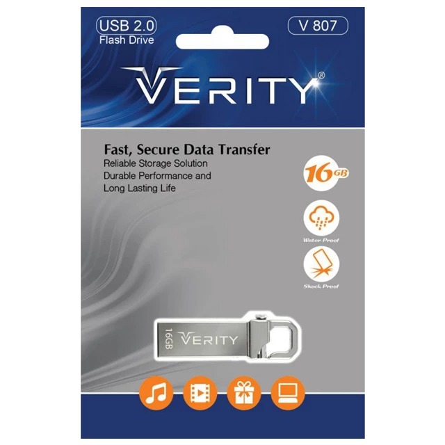 فلش مموری وریتی مدل V807 USB2.0 ظرفیت 16 گیگابایت