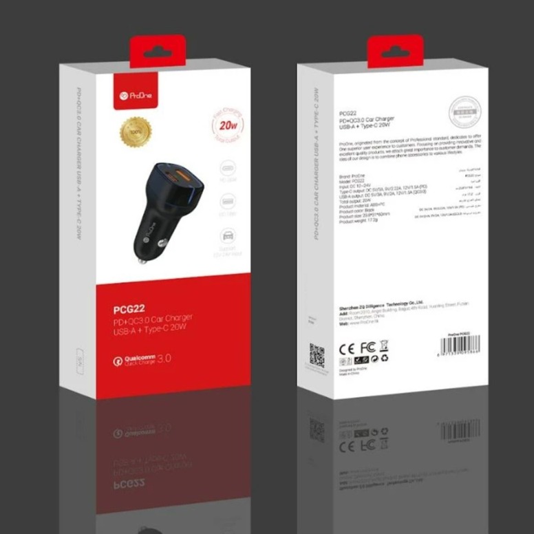 شارژر فندکی 20وات پرووان مدل PCG22
